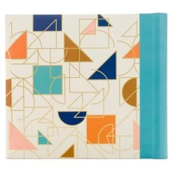 Hallmark Bright Geometric On White Photo Album -Hallmark 200Photo Album Geometric Print on White 1EDY3142 04