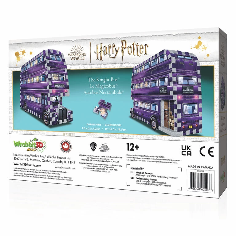Wrebbit3D Harry Potter Mini Knight Bus 130-Piece Jigsaw Puzzle 3 Wrebbit3D Harry Potter Mini Knight Bus 130-Piece Jigsaw Puzzle - Image 3