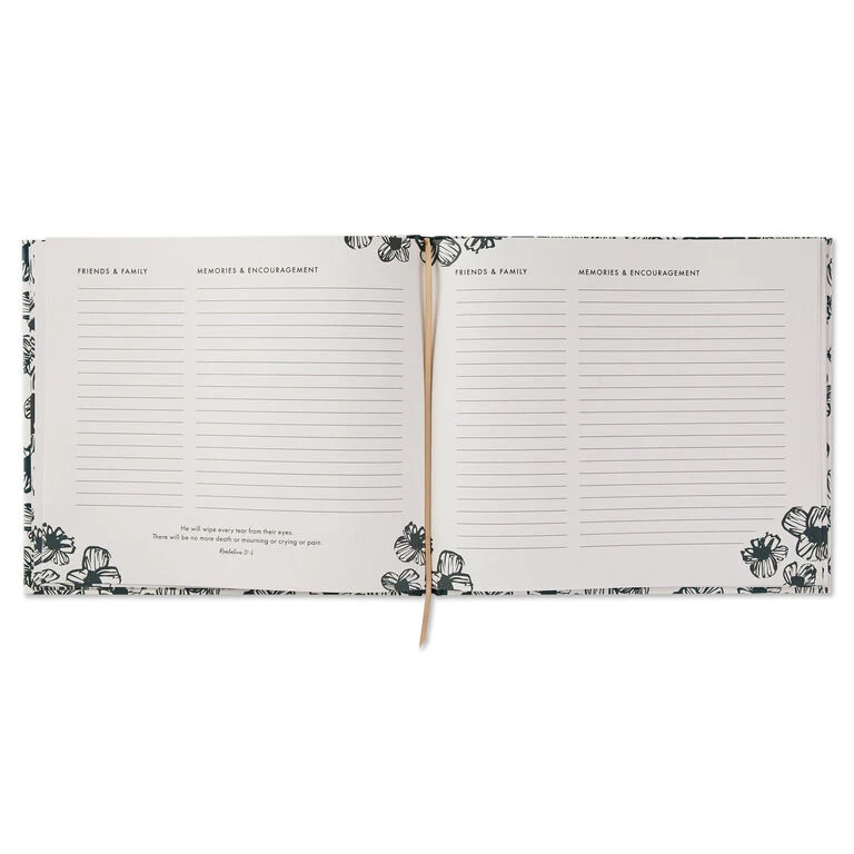 Hallmark In Loving Memory Floral Funeral Guest Book 4 Hallmark In Loving Memory Floral Funeral Guest Book - Image 4