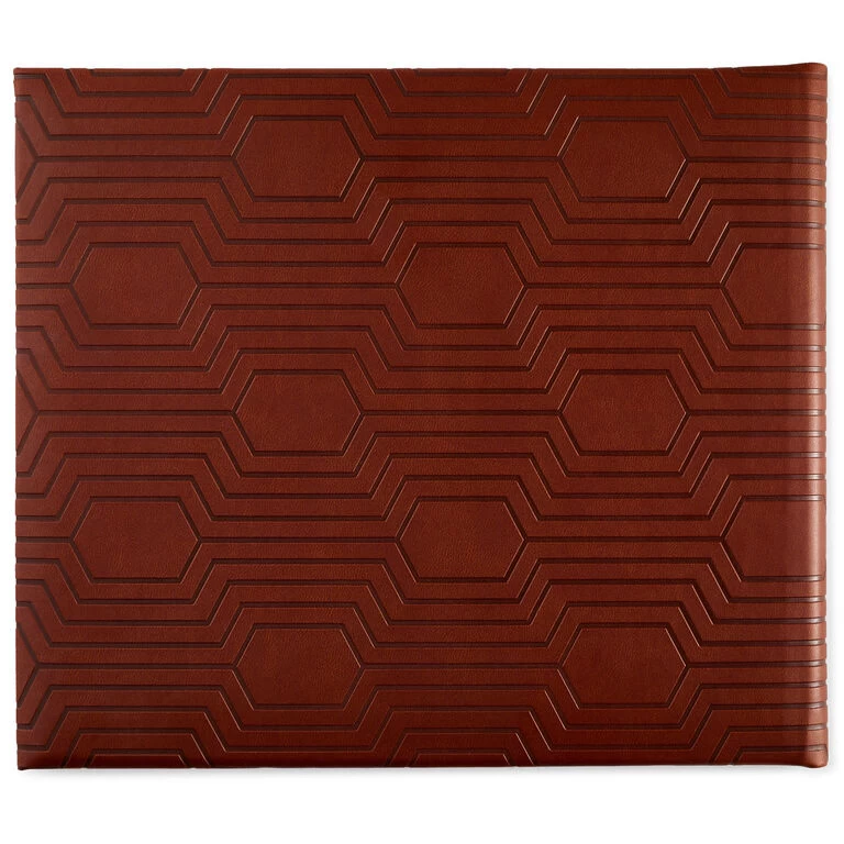 Hallmark Brown Hexagonal Pattern Guest Book 4 Hallmark Brown Hexagonal Pattern Guest Book - Image 4
