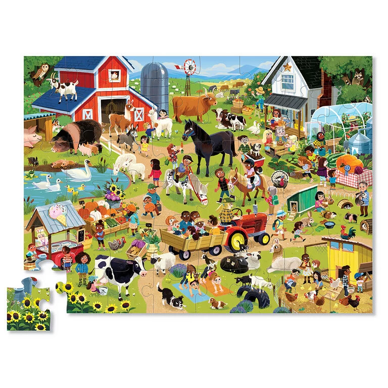 Crocodile Creek Day At The Farm 48-Piece Jigsaw Puzzle 2 Crocodile Creek Day At The Farm 48-Piece Jigsaw Puzzle - Image 2