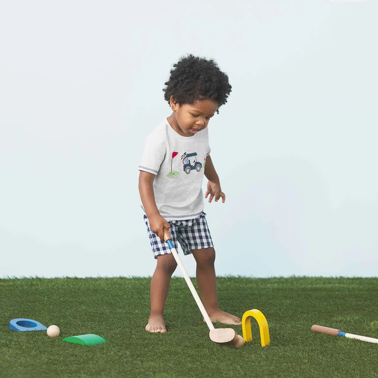 Mud Pie Golf Wood Toy Set, 7 Pieces 3 Mud Pie Golf Wood Toy Set, 7 Pieces - Image 3