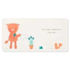 Hallmark MopTops Highland Cow Stuffed Animal With You Make A Difference Board Book -Hallmark MopTops Plush Cow Stuffed Animal Board Book 1KID1537 06