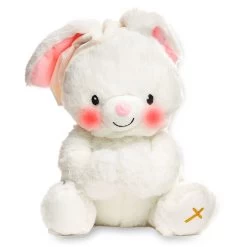 Paws For Prayer Bunny Stuffed Animal With Music And Light, 10" H