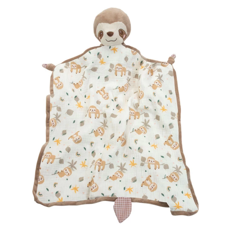 Douglas Cuddle Toys Stanley Sloth Blanki Lovey Baby Blanket, 24" 1 Douglas Cuddle Toys Stanley Sloth Blanki Lovey Baby Blanket, 24"